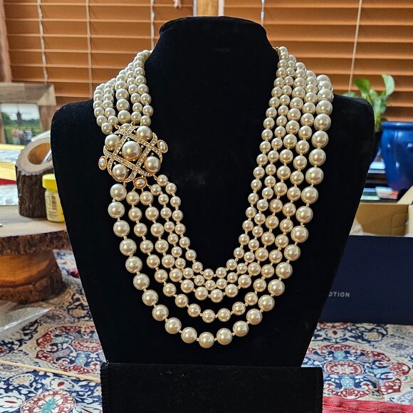 RARE JOAN RIVERS CLASSIC COLLECTION PEARL NECKLACE - Picture 1 of 8